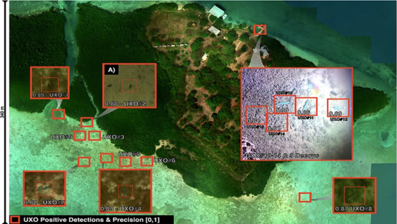 UXO Detection Map from Broad Key